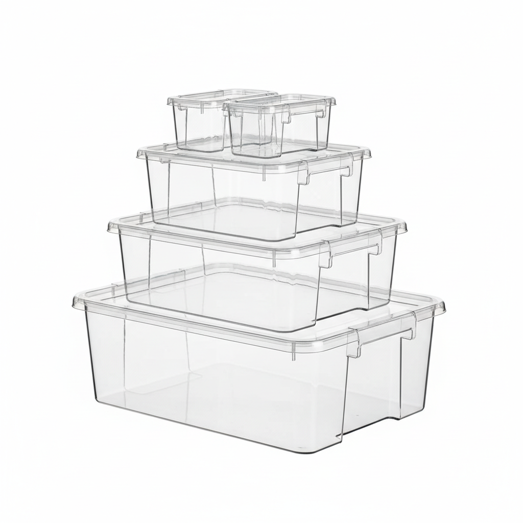 Clear Storage Bins Stackable