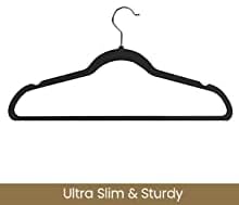 Premium 20 Pack - Ultra Thin No Slip Velvet Suit Swivel Hangers - 21" Extra Wide Strong Velvet Hangers - Space Saving Clothes Hangers - 21x0.2x10 inches (Navy)