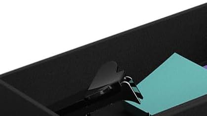 TRU RED Plastic Drawer Organizer Set, 3‑Piece, Black, 9/Carton – Modular Desk & Drawer Storage for Office Supplies