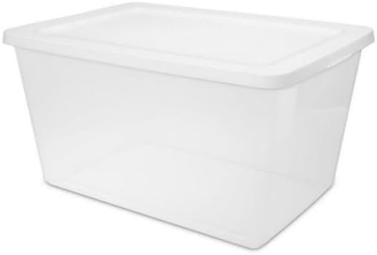 2-Pack 90 Quart Clear Plastic Storage Bin, Stackable Storage Bins, Multipurpose Organizer for Home, Office, Bedroom