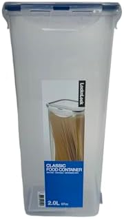 LocknLock Easy Essentials Pantry Airtight Rectangular Tall Food Storage Container, Pasta Box 68-oz/ 8.5-cup (Pack of 2)