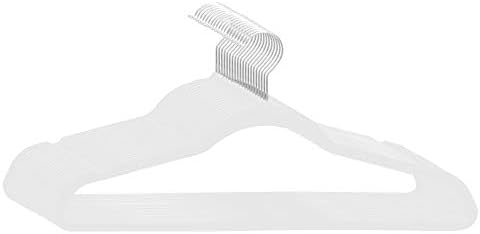 Premium 20 Pack - Ultra Thin No Slip Velvet Suit Swivel Hangers - 21" Extra Wide Strong Velvet Hangers - Space Saving Clothes Hangers - 21x0.2x10 inches (Beige)