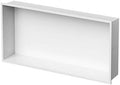 BATHFINESSE Shower Niche 24" X 12" White, Stainless Steel Wall Niche Recessed Shower Shelf for Bathroom Storage, No Tile Needed Over Mount Installation
