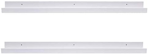 AZSKY 36 Inch Picture Ledge Shelf Floating Shelves Wall Mounted Set of 2 White