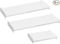 WEJIPP Closet Shelf Divider Expandable Cabinet Tension Shelving Rack Heavy Duty Metal DIY Shelves Separator for Wardrobe Cupboard Cabinet Pantry Kitchen Bathroom,White,3packs