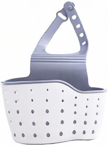 Kitchen Sink Caddy Sponge Holder Hang Basket for Scrubber Dish Brush Kitchen Accessories Organizer (off-white)