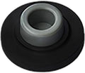 QCAA Heavy Solid Metal Wall Mount Concave Door Stop, Wall Protector, 2-1/2" Diameter, Matte Black, 1 Pack, Made in Taiwan