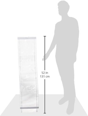 Whitmor White Hanging Shoe File, Clear