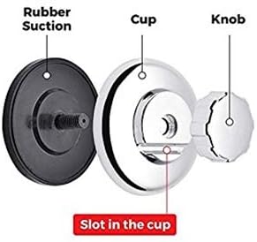 iPEGTOP Rotate Lock Vacuum Suction Cups for Bath Shelf Shower Caddies, Two Suction Cup