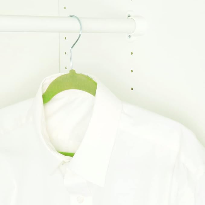 10 PACK VELVET HANGER GREEN