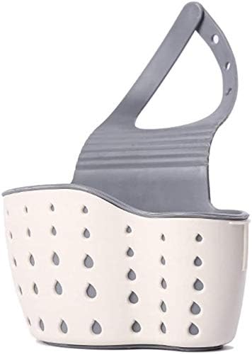 VANVENE Kitchen Sink Shelf Soap Sponge Drain Rack Holder Double Decker Hanging Basket Storage Suction Cup Kitchen Organizer Sink Accessories Wash Dropshipping (off white-1 Pocket)