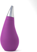 Kitchen Bathroom Counter top Squeezable Soap Dispensers Tear Drop Shape Bottle (Purple, ~7oz)