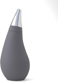 Kitchen Bathroom Counter top Squeezable Soap Dispensers Tear Drop Shape Bottle (Gray, ~7oz)
