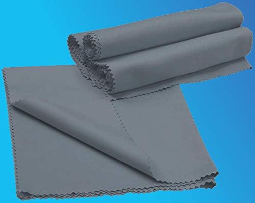 20"x20"(50x50CM) Extra Large Oversized Microfiber Cleaning Cloth, Ideal for Electronics and Screens, Lenses on Cameras, Binoculars, telescopes, All Types of Optical Glass (1Pack Gray)