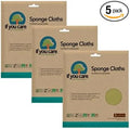 If You Care Sponge Cloths – 5 Count – 100% Natural Cleaning Rags for Kitchen, Bathroom, Home Countertop Surfaces – Absorbent, Reusable, Machine Washable, Compostable (Pack of 3)