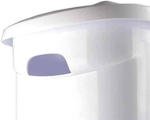 Sterilite Ultra Wheeled Laundry Hamper with Lid, Handle and Wheels for Easy Rolling of Clothes to and from The Laundry Room, Plastic, White, 1-Pack