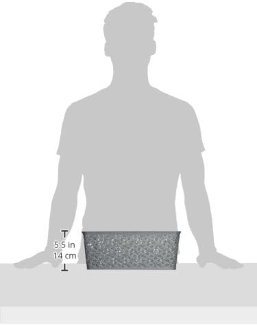 Whitmor Resin Form Tote, Medium, Silver