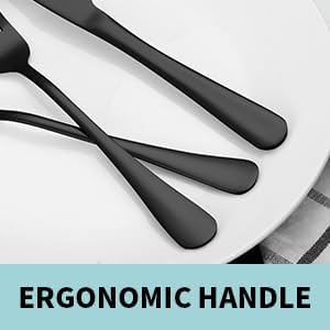 53PCS Silverware Set for 8 with Flatware Drawer Organizer, Stainless Steel Cutlery Set with Steak Knives, Include Spoons and Forks Set & Serving Utensils, Mirror Polished, Black