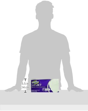 Swiffer WetJet Hardwood Floor Cleaner, Spray Mop Pad Refill, Multi Surface, 12 Count (Packaging May Vary)