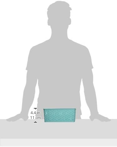 Whitmor Form Small-Turquoise Resin Tote