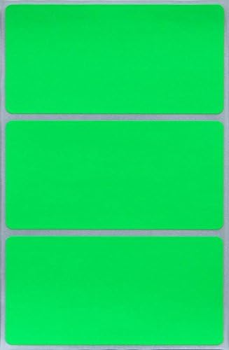 Royal Green Rectangular Stickers Color-Coding Labels for Organizing, Moving, and Storage Boxes 4" x 2" Stickers to Write On Name Tags, 45-Pack (Neon Green)