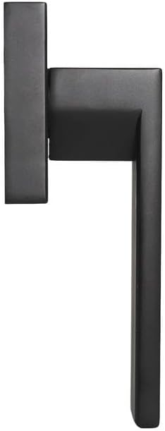 Probrico Matte Black Square Bar Half-Dummy Levers, Non-Turning Stainless Steel Interior Single Dummy Hardware, Heavy Duty Closet Balcony Pantry or French Door Handles(Exposed Screws, 2 Pack)