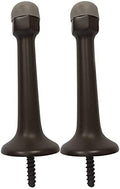 QCAA Quality Heavy Duty Solid Brass Arrow Base Stop, 3-1/4", US10B Oil Rubbed Bronze with Black Tip, 2 Pack