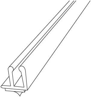 Adhesive Universal Shelf Lip for Adjustable Shelf Dividers, 48" L x .75" H, 50 Pack