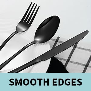53PCS Silverware Set for 8 with Flatware Drawer Organizer, Stainless Steel Cutlery Set with Steak Knives, Include Spoons and Forks Set & Serving Utensils, Mirror Polished, Black