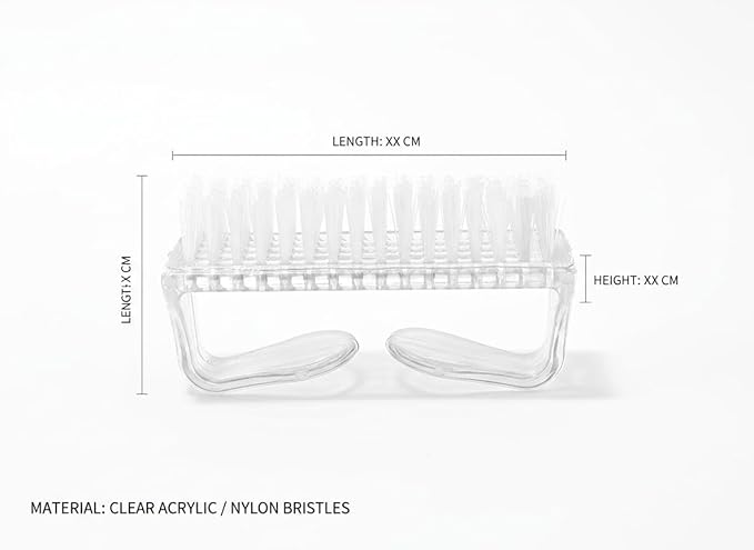3Pcs Different Kinds of Fingernail brush with Plastic Handle Nail brush for cleaning Fingernails - Easy to use Nail Scrub brush - Nail Cleaner Nail brushes for Hands Feet(transparency)