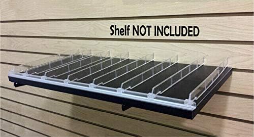 1" H Snap on Adjustable Depth Shelf Dividers for 10" D to 16" D Shelves, 10 Pack