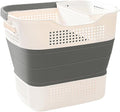 46L Collapsible Laundry Basket with Underwear Hamper, Foldable Laundry Basket, Laundry Baskets Storage Container/Organizer/Clothes Hamper for Laundry (Gray)