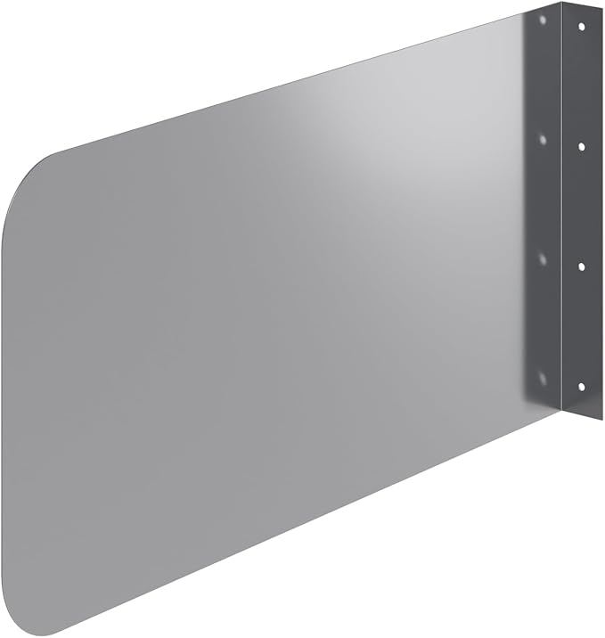 24 in. x 12 in. Wall Mount Stainless Steel Splash Guard – 16-Gauge 304 Stainless Steel