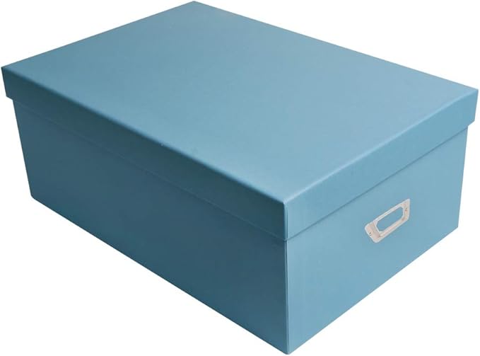 novelinks Photo Case 4" x 6" Photo Storage Box, 10 Inner Picture Storage Containers & Photo Organizer Cases, Portable Photo Craft Keeper for Photos, Crafts, Cards (Sky Blue, 2Pack)