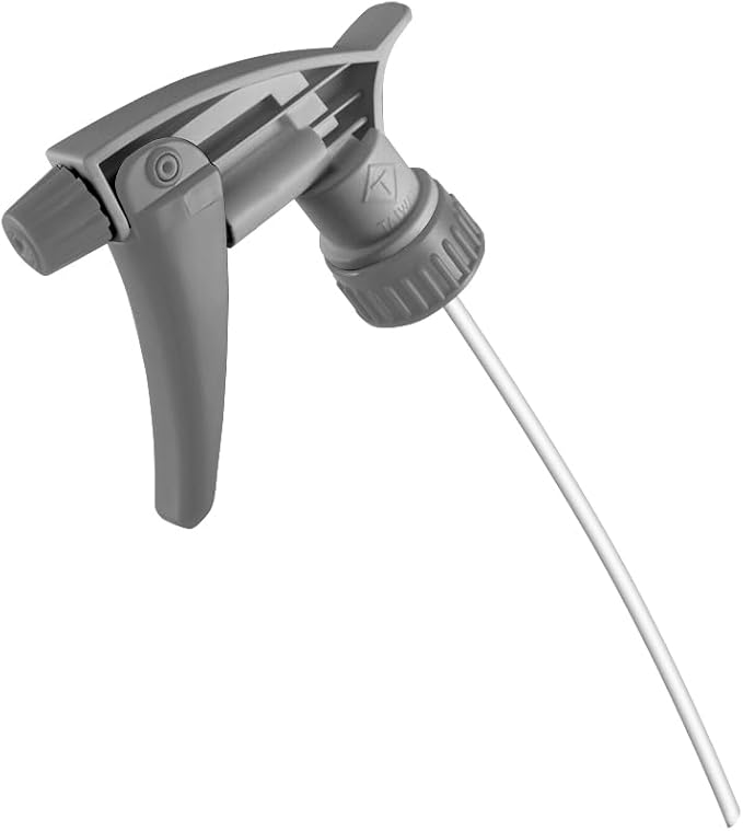 Nanoskin 6-Pack Chemical Resistant Trigger Sprayer – Grey, 9 1/4" | High Output Spray Bottle, Adjustable Nozzle, Durable Construction, Ergonomic Design for Car Detailing, Cleaning, and Industrial Use