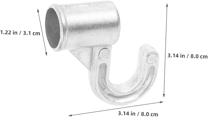 2pcs Heavy Duty Closet Rod Support Bracket Hooks for Wardrobe Organization Space Saving Hanger Connectors for Bathroom and Bedroom Easy Installation Design