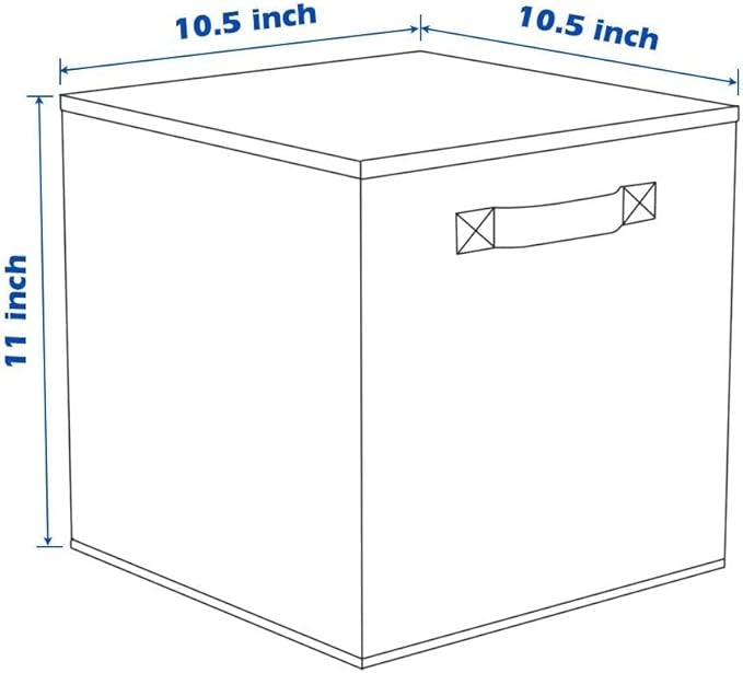 PowerKing Collapsible Storage Cubes with Handles, Fabric Foldable Bins for Closet Shelves, Durable Organization Storage Bins, 10.5'' x 11'' x 10.5'' (Lavender+Light Blue+Pink, 6Pack)