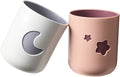 Moon&Stars Couple Toothbrush Cup 2Pcs,13.5ozTwo-Color Thickened Drinking Mug,Exquisite Toothbrush Holder (Moon&Stars)
