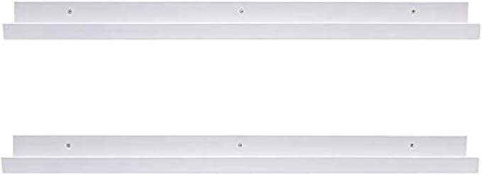 AZSKY 36 Inch Picture Ledge Shelf Floating Shelves Wall Mounted Set of 2 White