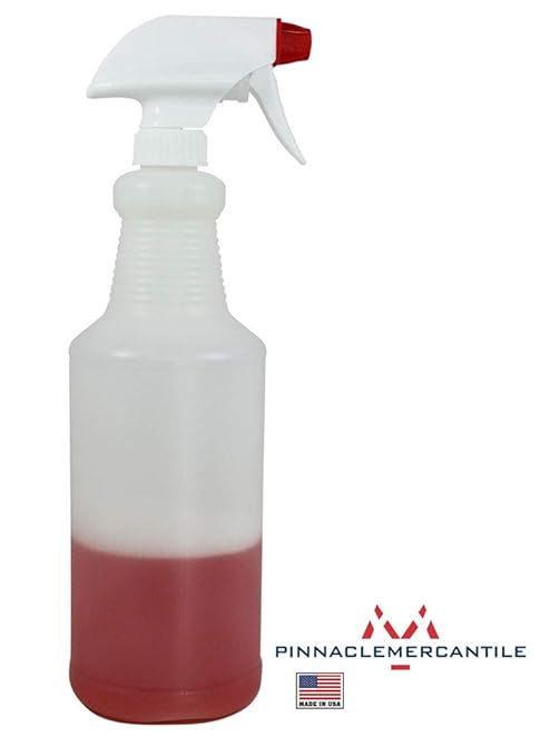 Pinnacle Mercantile Plastic Spray Bottles Leak Proof Technology Empty 32 oz Pack of 78 Made in USA