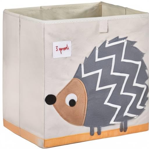 3 Sprouts Toy Storage Organizer: Toy Box Cube Organizer for Playroom, Nursery - Foldable Storage Bin - Hedgehog