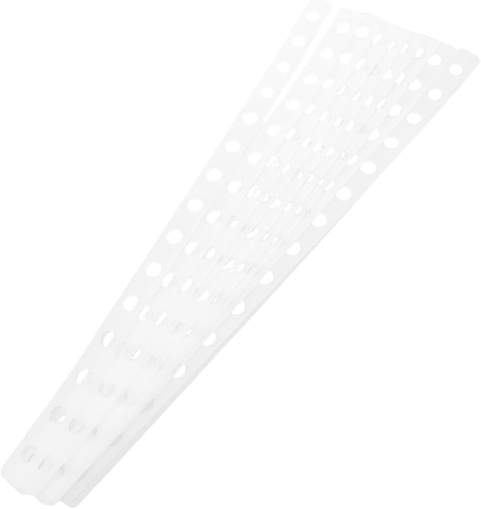 Cabilock 12pcs Clothes Hanging Rack Multi-Hole Connectors Plastic Hanger Strips Versatile Display Straps Space-Saving Hanger Hooks