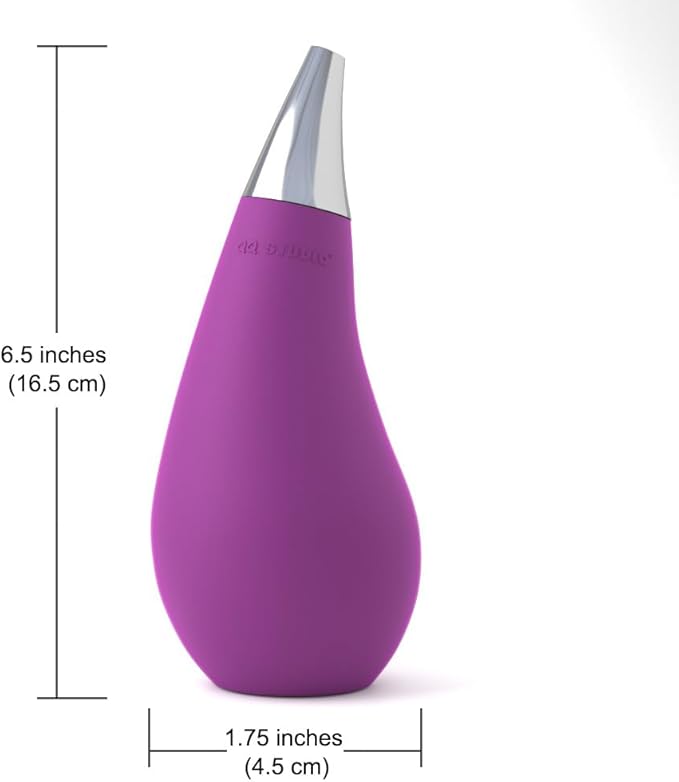 Kitchen Bathroom Counter top Squeezable Soap Dispensers Tear Drop Shape Bottle (Purple, ~7oz)