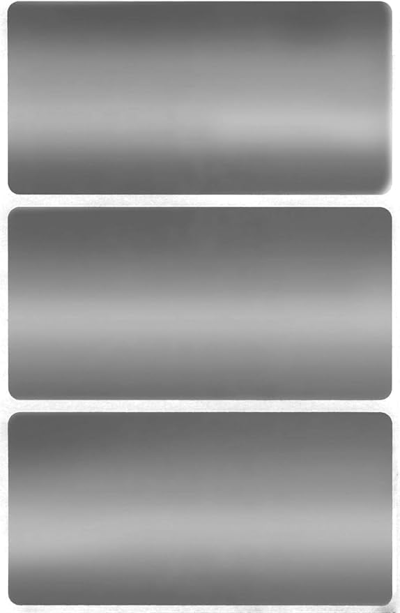 4" x 2" Blank Stickers to Write On Name Tags Color Coding Labels for Moving, and Storage Boxes, 324 Labels (Metallic Silver) by Royal Green
