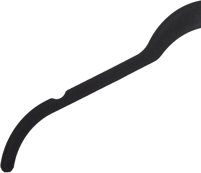 Amazon Basics Non-Slip Shirt Clothes Hangers Velvet, Space-Saving Slim, Sturdy, Black, Pack of 50