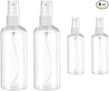 Small Spray Bottle, Spray Bottles, Clear Empty Fine Mist Plastic Mini Travel Bottle Set, Small Refillable Containers, 2 * 50ml, 2 * 100ml