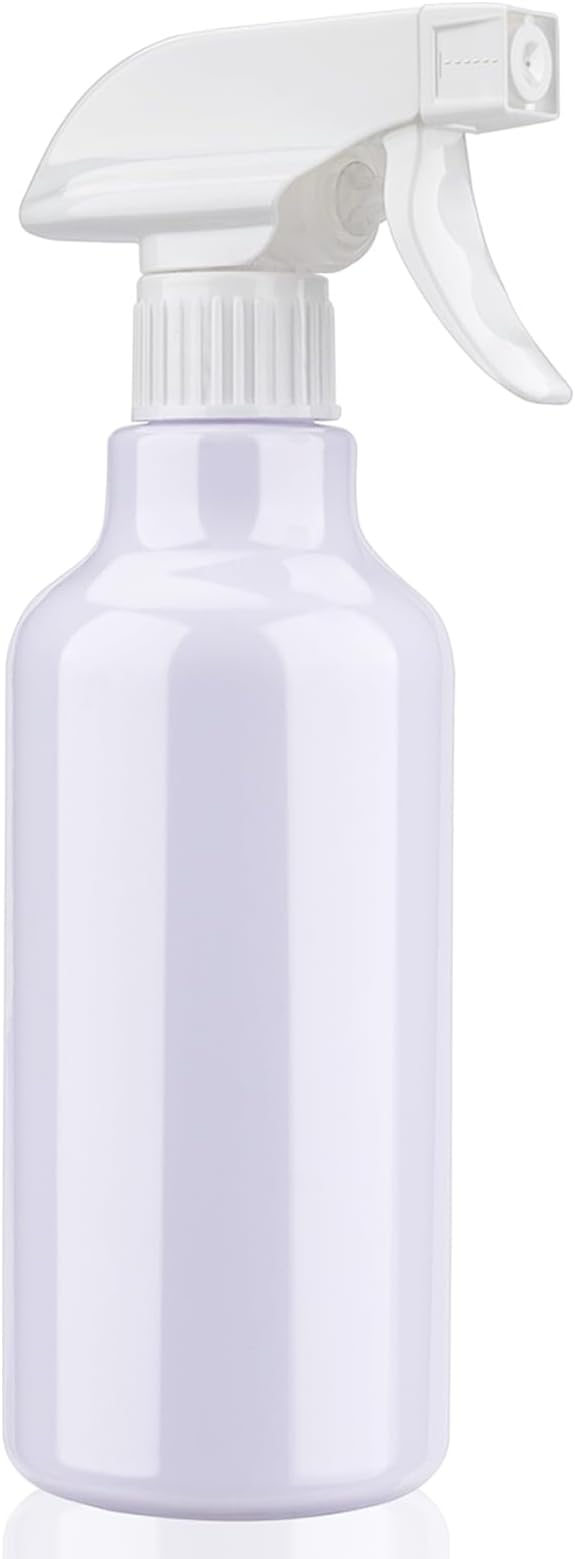 Spray Bottles Plastic Spray Bottle for Hair Mist/Stream Heavy Duty Empty Spray Bottles for Cleaning Solutions, Plants, Cooking (16.9oz-White)