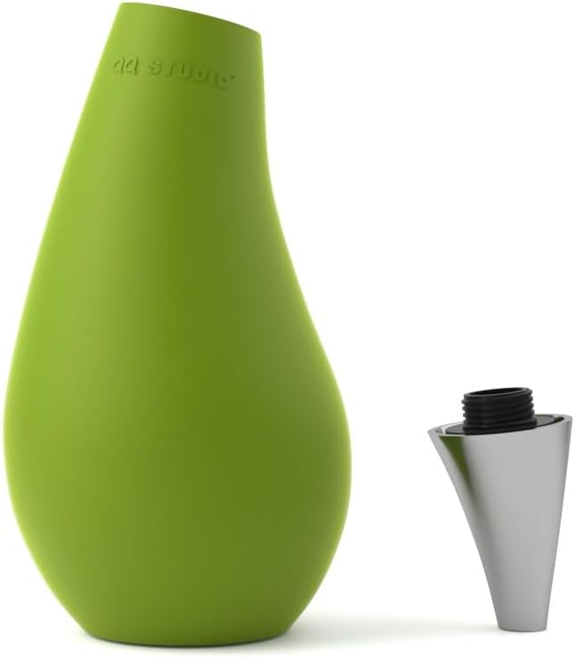 Kitchen Bathroom Counter top Squeezable Soap Dispensers Tear Drop Shape Bottle (Green, ~7oz)