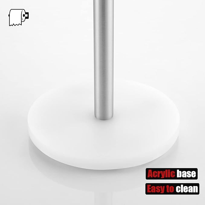 JQK Toilet Paper Storage Stand, 304 Stainless Steel Thicken 0.8mm Tissue Reserve Holder Dispenser for Bathroom, Brushed Steel, TPS180-WN