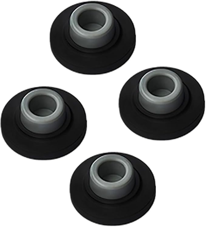 QCAA Heavy Solid Metal Wall Mount Concave Door Stop, Wall Protector, 2-1/2" Diameter, Matte Black, 4 Pack, Made in Taiwan